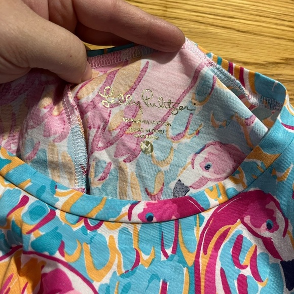 Lilly Pulitzer Linden Dress - Flamingo Peel-N-Eat Pattern Size Medium - Picture 9 of 12